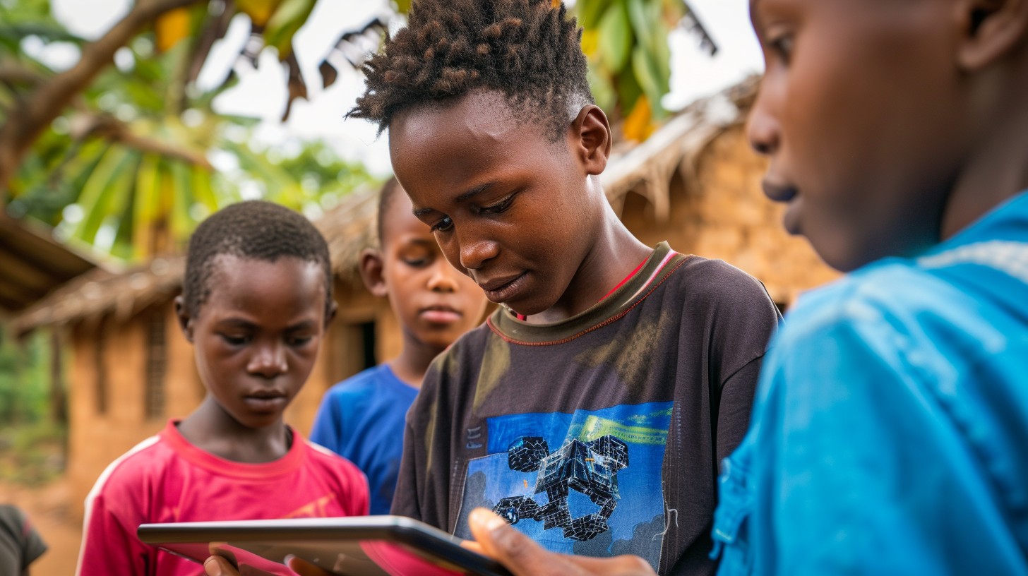 People working with laptops in a community setting